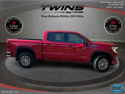 Photos of 2021 GMC Sierra 1500 AT4 for sale in Wayland, MI at Twins Chrysler Dodge Jeep Ram