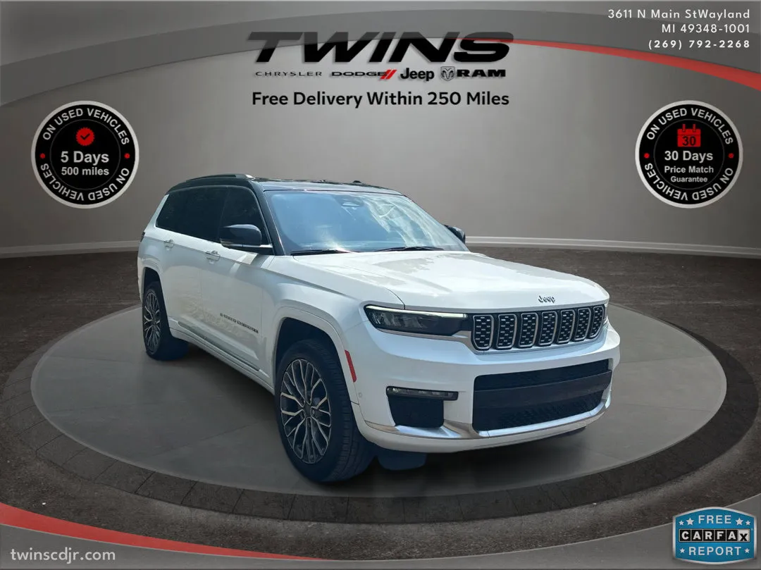 White 2022 Jeep Grand Cherokee L Summit Reserve for sale in Wayland, MI