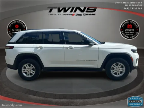 Photos of 2023 Jeep Grand Cherokee Laredo for sale in Wayland, MI at Twins Chrysler Dodge Jeep Ram