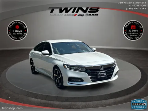 White 2020 Honda Accord Sedan Sport for sale in Wayland, MI