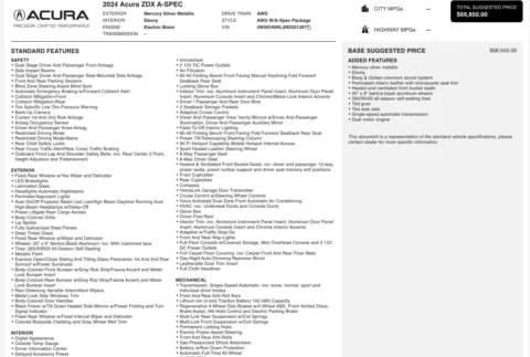 More photos of 2024 Acura ZDX w/A-Spec Package at Twins Chrysler Dodge Jeep Ram, MI