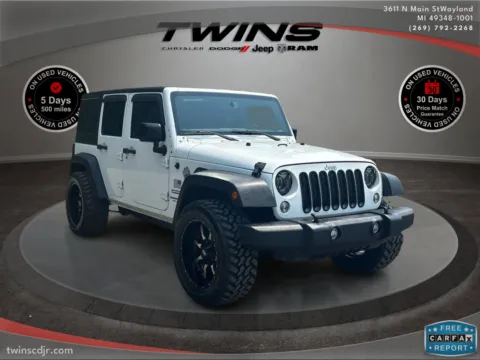 White 2016 Jeep Wrangler Unlimited Sport for sale in Wayland, MI