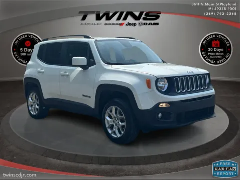 White 2018 Jeep Renegade Latitude for sale in Wayland, MI
