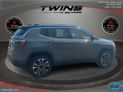 Another view of 2022 Jeep Compass Limited for sale in Wayland, MI at Twins Chrysler Dodge Jeep Ram