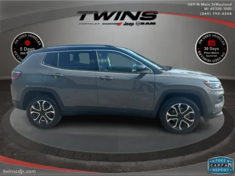 Photos of 2022 Jeep Compass Limited for sale in Wayland, MI at Twins Chrysler Dodge Jeep Ram