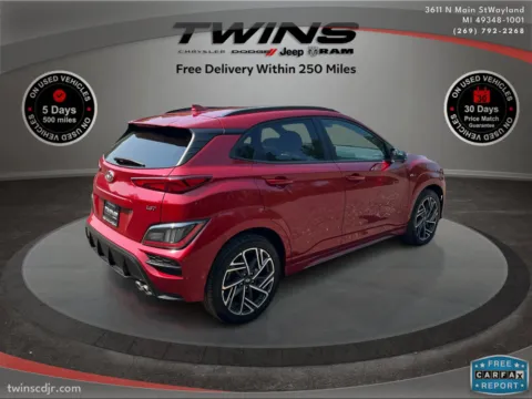 Photos of 2022 Hyundai Kona N Line for sale in Wayland, MI at Twins Chrysler Dodge Jeep Ram