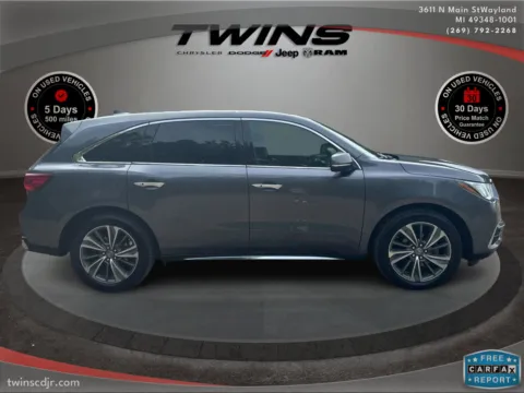 Photos of 2018 Acura MDX w/Technology Pkg for sale in Wayland, MI at Twins Chrysler Dodge Jeep Ram