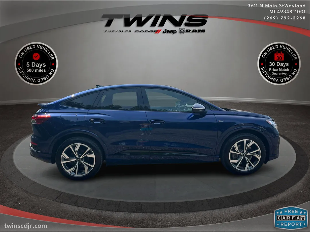 Blue 2025 Audi Q4 e-tron Sportback Premium Plus for sale in Wayland, MI