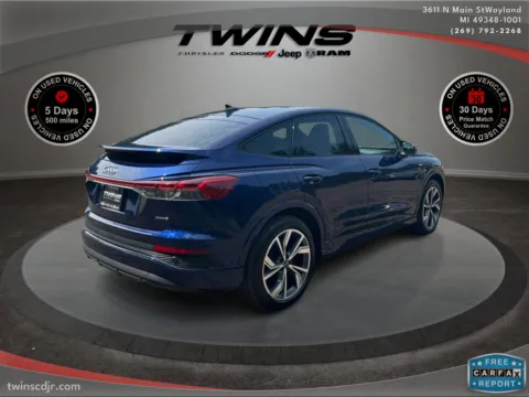 Photos of 2025 Audi Q4 e-tron Sportback Premium Plus for sale in Wayland, MI at Twins Chrysler Dodge Jeep Ram