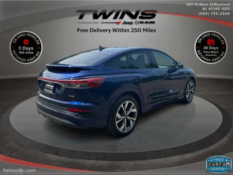 Photos of 2025 Audi Q4 e-tron Sportback Premium Plus for sale in Wayland, MI at Twins Chrysler Dodge Jeep Ram