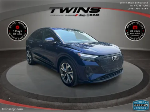 Photos of 2025 Audi Q4 e-tron Sportback Premium Plus for sale in Wayland, MI at Twins Chrysler Dodge Jeep Ram