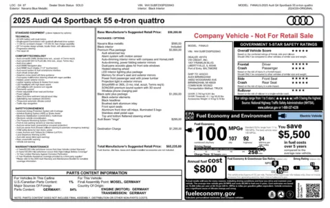 More photos of 2025 Audi Q4 e-tron Sportback Premium Plus at Twins Chrysler Dodge Jeep Ram, MI