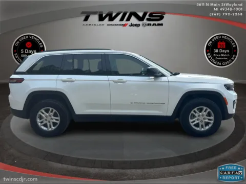 Photos of 2024 Jeep Grand Cherokee Laredo for sale in Wayland, MI at Twins Chrysler Dodge Jeep Ram