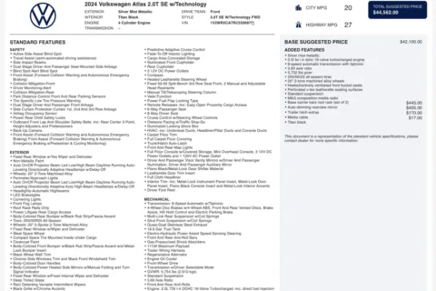 More photos of 2024 Volkswagen Atlas 2.0T SE w/Technology at Twins Chrysler Dodge Jeep Ram, MI