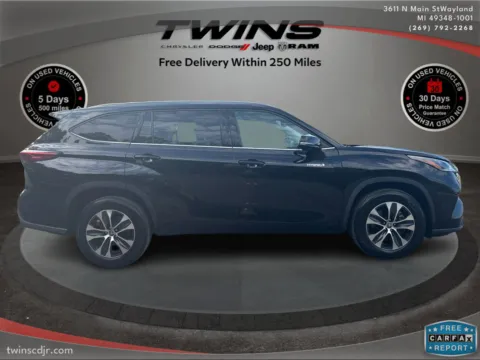 Photos of 2021 Toyota Highlander Hybrid XLE for sale in Wayland, MI at Twins Chrysler Dodge Jeep Ram