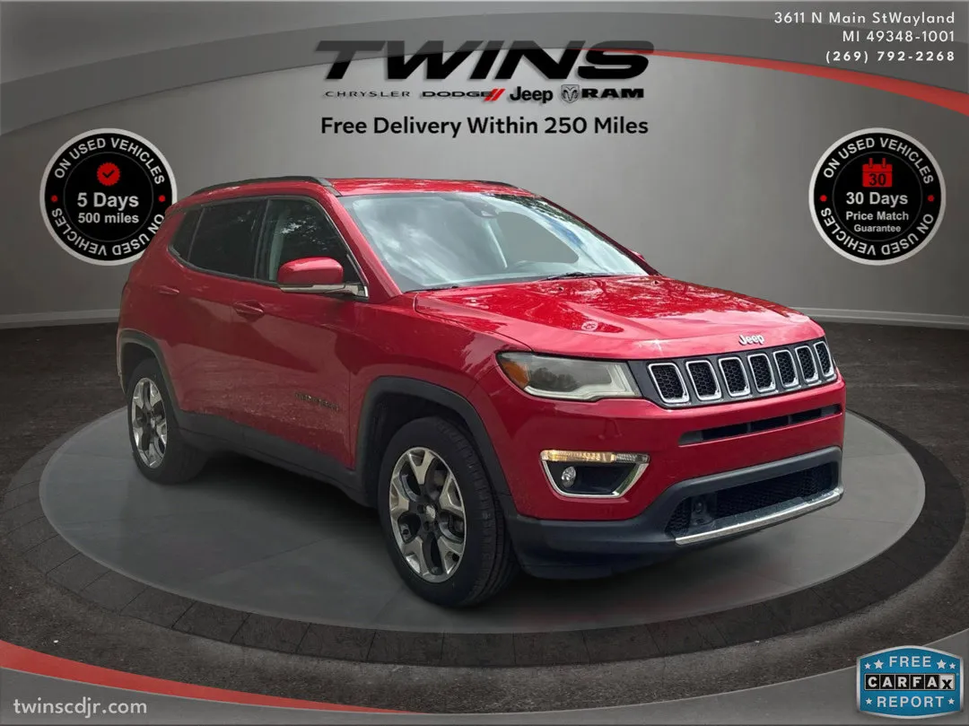 Red 2018 Jeep Compass Limited for sale in Wayland, MI