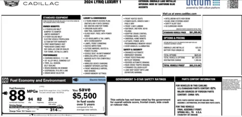 More photos of 2024 Cadillac LYRIQ Luxury at Twins Chrysler Dodge Jeep Ram, MI