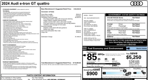 More photos of 2024 Audi e-tron GT Premium Plus at Twins Chrysler Dodge Jeep Ram, MI