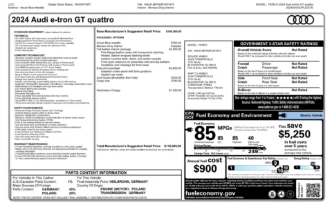 More photos of 2024 Audi e-tron GT Premium Plus at Twins Chrysler Dodge Jeep Ram, MI