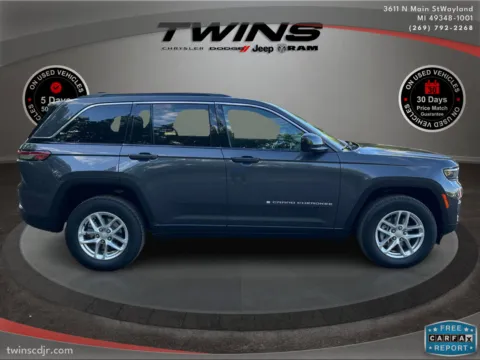 Photos of 2025 Jeep Grand Cherokee Laredo X for sale in Wayland, MI at Twins Chrysler Dodge Jeep Ram