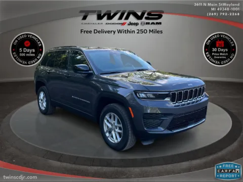 Gray 2025 Jeep Grand Cherokee Laredo X for sale in Wayland, MI