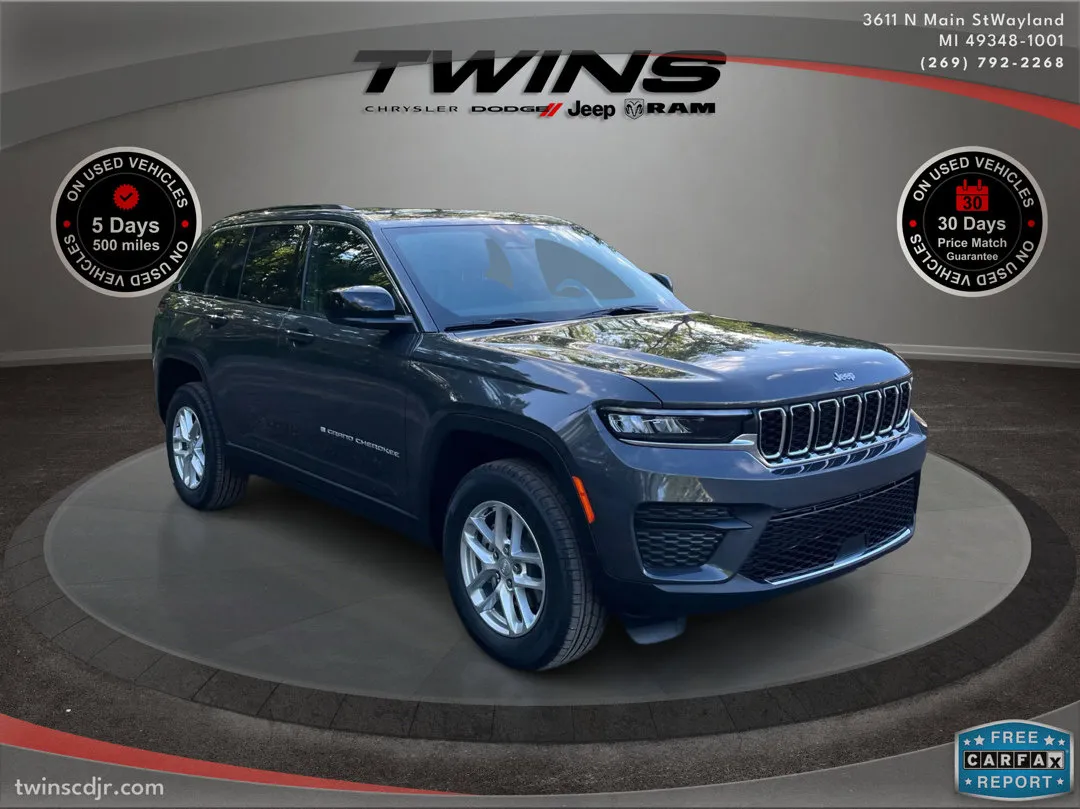 Gray 2025 Jeep Grand Cherokee Laredo X for sale in Wayland, MI