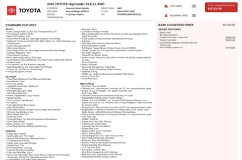 More photos of 2023 Toyota Highlander Hybrid XLE at Twins Chrysler Dodge Jeep Ram, MI