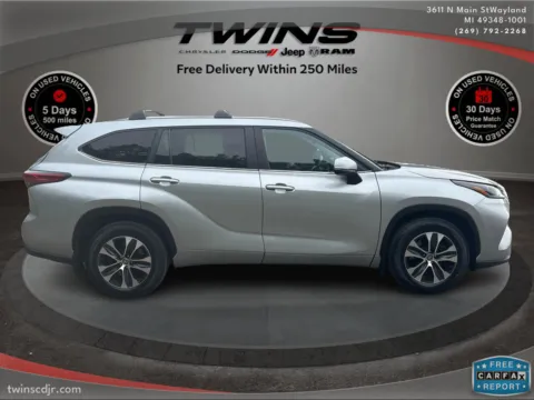 Photos of 2023 Toyota Highlander Hybrid XLE for sale in Wayland, MI at Twins Chrysler Dodge Jeep Ram