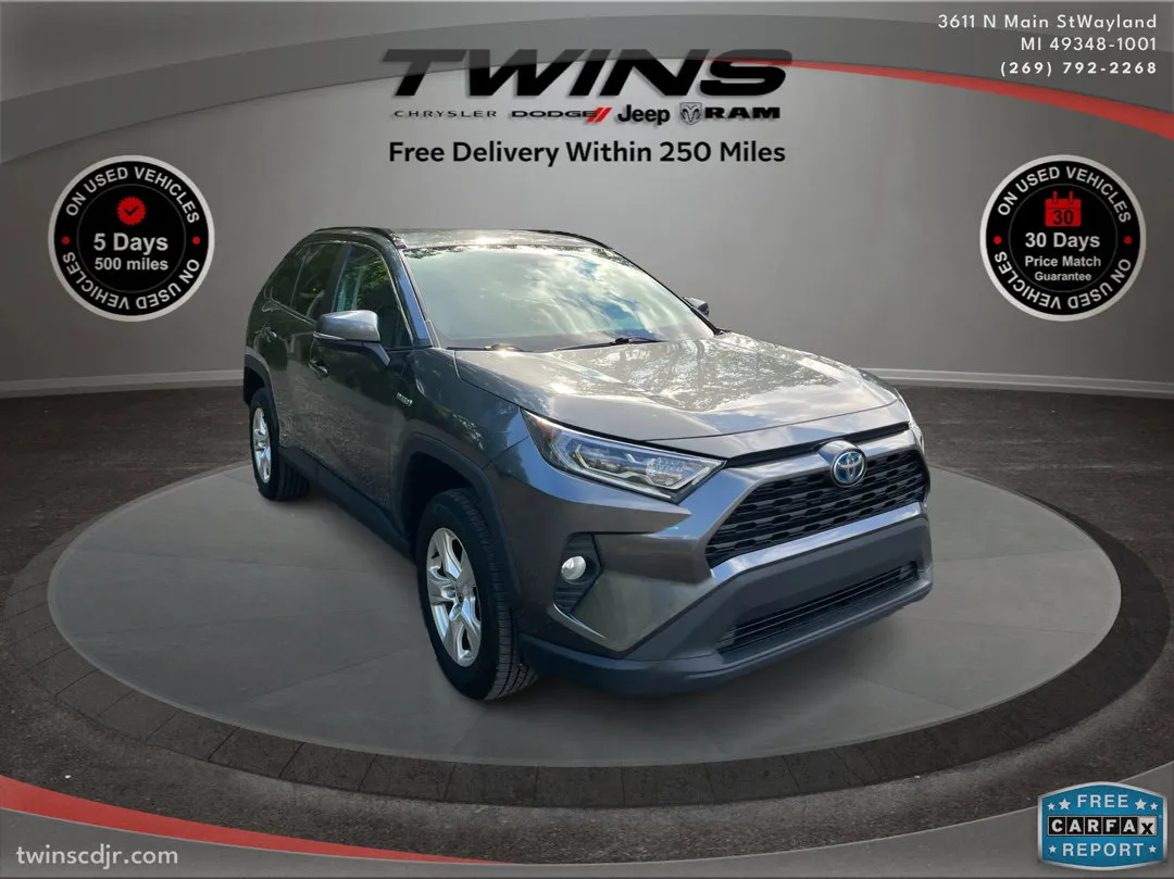 Gray 2021 Toyota RAV4 Hybrid XLE for sale in Wayland, MI