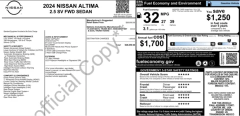 More photos of 2024 Nissan Altima 2.5 SV at Twins Chrysler Dodge Jeep Ram, MI