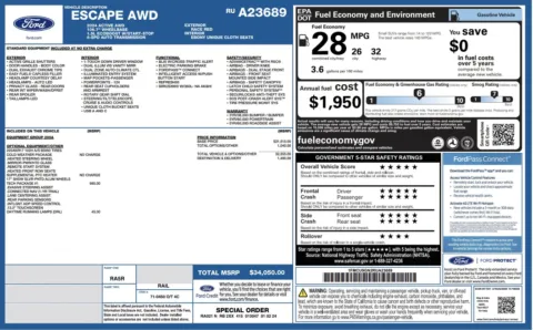 More photos of 2024 Ford Escape Active at Twins Chrysler Dodge Jeep Ram, MI