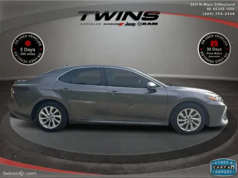 Photos of 2021 Toyota Camry LE for sale in Wayland, MI at Twins Chrysler Dodge Jeep Ram