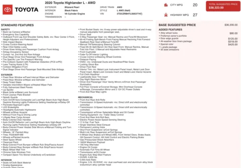 More photos of 2020 Toyota Highlander L at Twins Chrysler Dodge Jeep Ram, MI