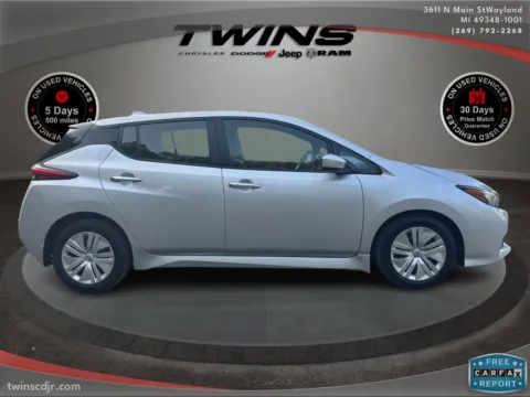 Photos of 2023 Nissan LEAF S for sale in Wayland, MI at Twins Chrysler Dodge Jeep Ram