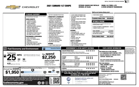 More photos of 2021 Chevrolet Camaro 1LT at Twins Chrysler Dodge Jeep Ram, MI