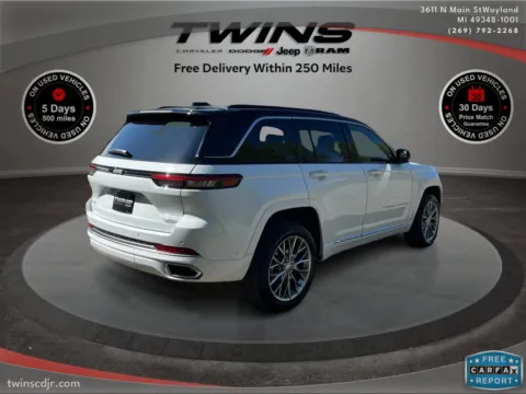 Photos of 2025 Jeep Grand Cherokee Summit for sale in Wayland, MI at Twins Chrysler Dodge Jeep Ram