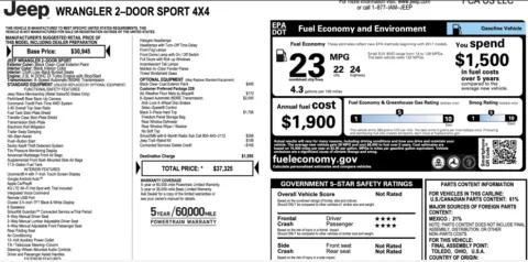 More photos of 2023 Jeep Wrangler Sport at Twins Chrysler Dodge Jeep Ram, MI