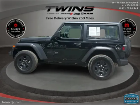 Another view of 2023 Jeep Wrangler Sport for sale in Wayland, MI at Twins Chrysler Dodge Jeep Ram