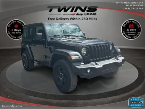 Black 2023 Jeep Wrangler Sport for sale in Wayland, MI