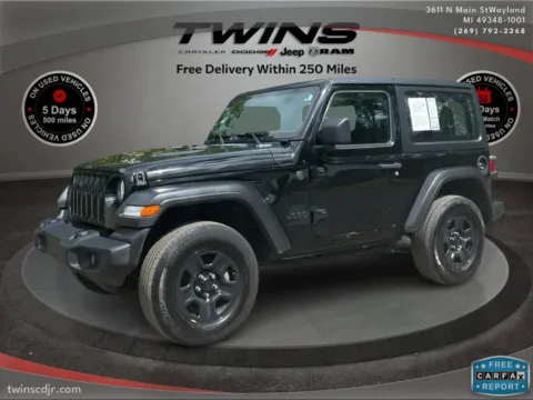 Black 2023 Jeep Wrangler Sport for sale in Wayland, MI