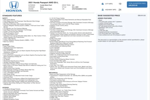 More photos of 2021 Honda Passport EX-L at Twins Chrysler Dodge Jeep Ram, MI