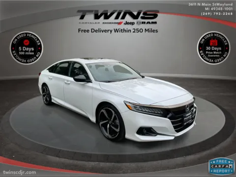 White 2022 Honda Accord Sedan Sport for sale in Wayland, MI