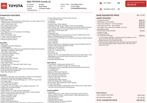 More photos of 2025 Toyota Corolla LE at Twins Chrysler Dodge Jeep Ram, MI