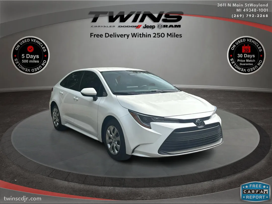 White 2025 Toyota Corolla LE for sale in Wayland, MI