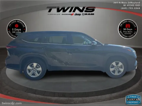 Photos of 2024 Toyota Highlander LE for sale in Wayland, MI at Twins Chrysler Dodge Jeep Ram