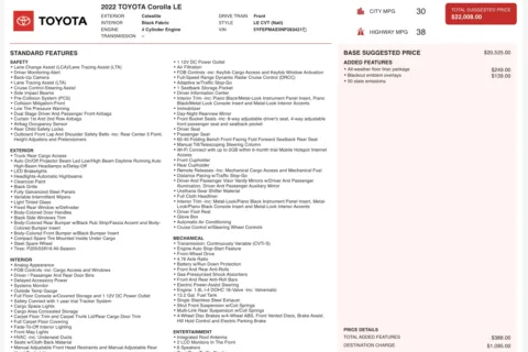 More photos of 2022 Toyota Corolla LE at Twins Chrysler Dodge Jeep Ram, MI