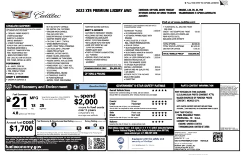 More photos of 2022 Cadillac XT6 Premium Luxury at Twins Chrysler Dodge Jeep Ram, MI