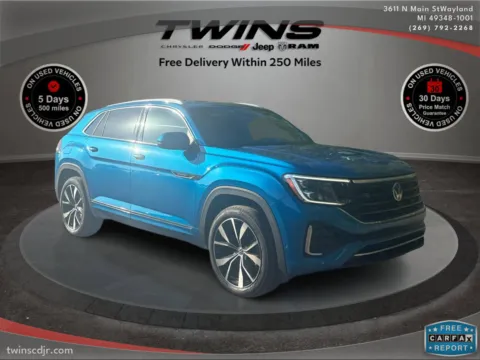 Blue 2025 Volkswagen Atlas Cross Sport 2.0T SEL Premium R-Line for sale in Wayland, MI