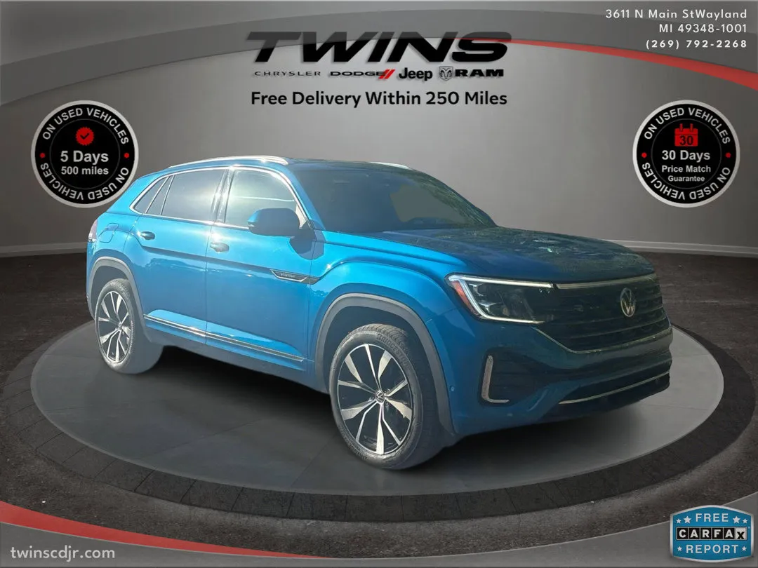 Blue 2025 Volkswagen Atlas Cross Sport 2.0T SEL Premium R-Line for sale in Wayland, MI