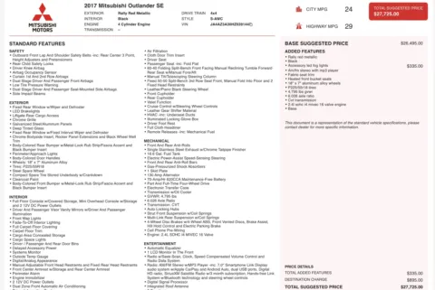 More photos of 2017 Mitsubishi Outlander SE at Twins Chrysler Dodge Jeep Ram, MI